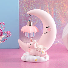 Load image into Gallery viewer, night light unicorn moon light LED cartoon ornaments children baby room display lamps girls cute gifts