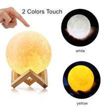 Load image into Gallery viewer, Moon Light 3D Print Moon Globe Lamp, 3D Glowing Moon Lamp With Stand, Luna Moon Lamp Night Light for Home Bedroom Decor Children